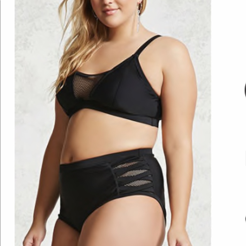 Plus Size Mesh Bikini Bottorms